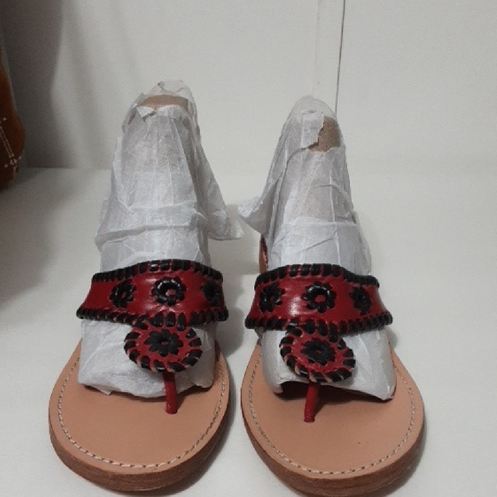 Jack Roger Palm Beach Red and Black Women's Thong SandalSandals